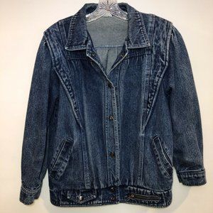 VTG 80's Acid Wash Glam Jean Denim Jacket